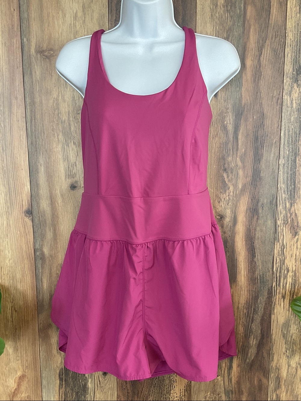 Avia Magenta Sleeveless Athletic Romper XL 364B